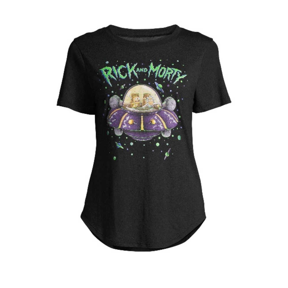 Rick and Morty Juniors Spaceship Graphic T-Shirt